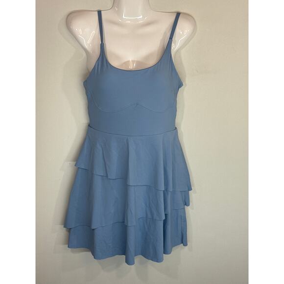 Halara Softly zero Airy Tiered Ruffle Mini Slip Dance‎ Active Dress UPF50+ Sz. S - Picture 3 of 14